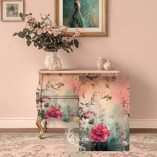 Abstracte etherische bloem tissuepapier