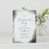 Abstracte ETHERISCHE Emerald Green Bachelorette Pa Kaart (Staand voorkant)