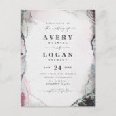 Abstracte etherische Lila Paarse bruiloft uitnodig Aankondigingskaart (Voorkant)