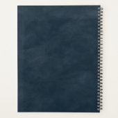 Abstracte etherische marine en Roos gouden trouwpl Planner (Achterkant)