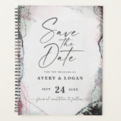 Abstracte etherische Mauve Lila Paarse huwelijkspl Planner (Voorkant)
