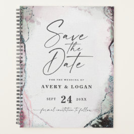 Abstracte etherische Mauve Lila Paarse huwelijkspl Planner