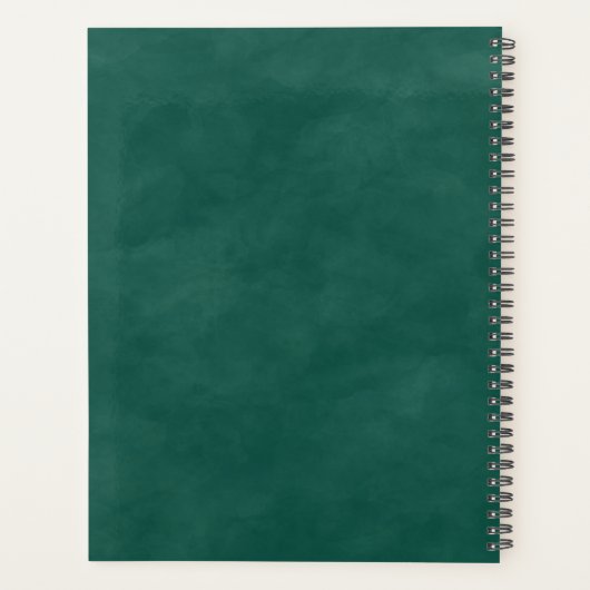 Abstracte etherische Waterverf smaragdgroene trouw Planner (Achterkant)