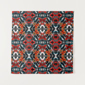 Abstracte ethno caleidoscopische ornamentale print wandkleed (Voorkant)