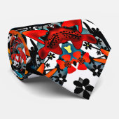 Abstracte ethno-kaleidoscopische sierafdrukmodus stropdas (Opgerold)