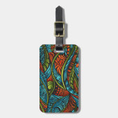 Abstracte etnische achtergrond bagagelabel (Voorkant verticaal)