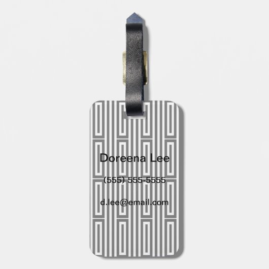 Abstracte etnische achtergrond bagagelabel (Achterkant verticaal)