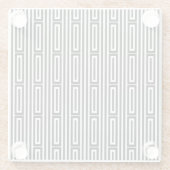 Abstracte etnische achtergrond glazen onderzetter (Achterkant)