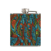 Abstracte etnische achtergrond heupfles (Achterkant)