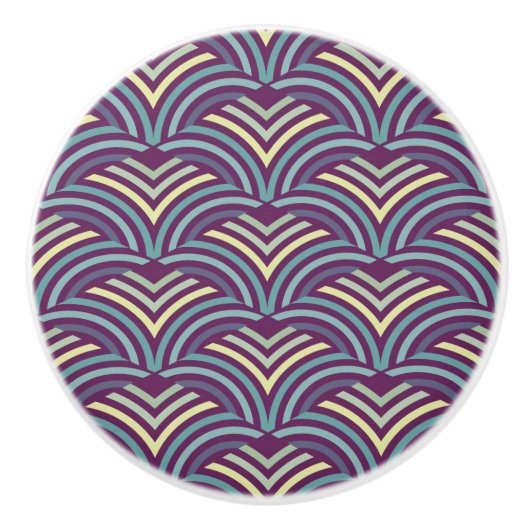 Abstracte etnische achtergrond keramische knop (Voorkant)