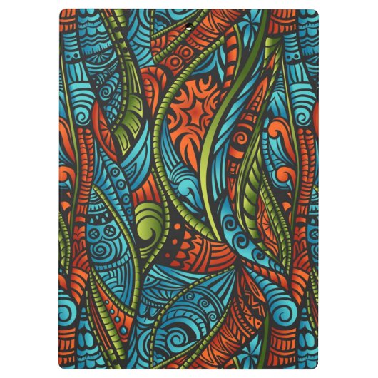 Abstracte etnische achtergrond klembord (Achterkant)