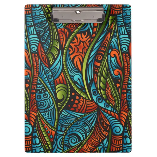 Abstracte etnische achtergrond klembord (Voorkant)