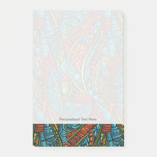 Abstracte etnische achtergrond post-it® notes (Voorkant)