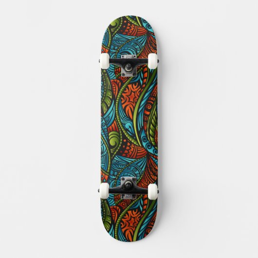 Abstracte etnische achtergrond skateboard (Voorkant)