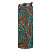 Abstracte etnische achtergrond thermosbeker (Gedraaid links)