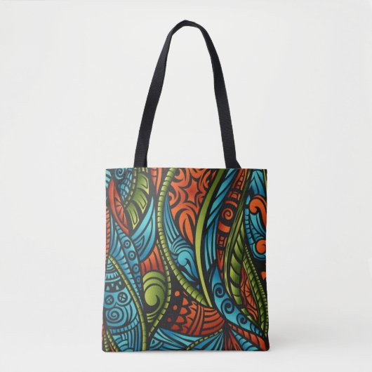 Abstracte etnische achtergrond tote bag (Voorkant)