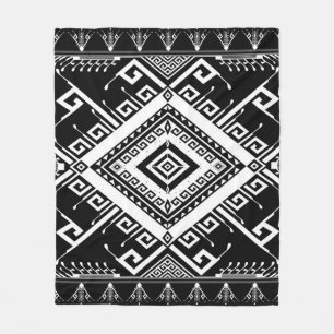 Abstracte etnische geometrische achtergrond met he fleece deken