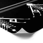 Abstracte etnische geometrische achtergrond met he poster (Hoek)