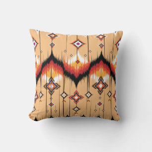 Abstracte etnische geometrische vormgeving, Ikat g Kussen