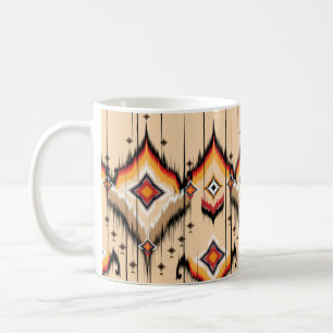 Abstracte etnische geometrische vormgeving, illust koffiemok