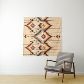 Abstracte etnische geometrische vormgeving, illust wandkleed (In Situ (horizontaal))