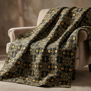 Abstracte etnische luxe Arabesque Gold en Black Stof