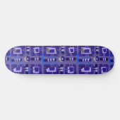 Abstracte etnische matrix - Mauve Blue Olive Persoonlijk Skateboard (Horizontaal)