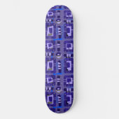 Abstracte etnische matrix - Mauve Blue Olive Persoonlijk Skateboard (Voorkant)
