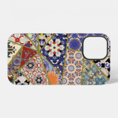 Abstracte etnische Spaanse tegel patchwork handget iPhone Hoesje (Achterkant horizontaal)