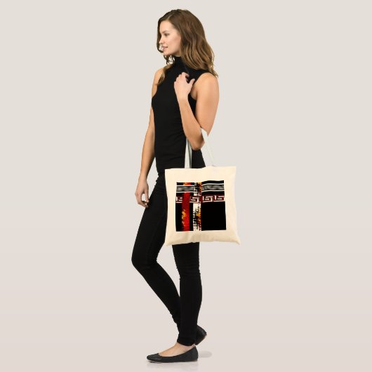 Abstracte , etnische tote bag (Voorkant (model))