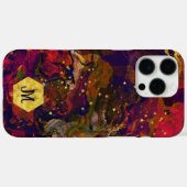 Abstracte Evening Red, Cream en Midnight Blue Case-Mate iPhone Case (Achterkant (horizontaal))