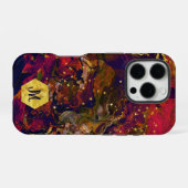 Abstracte Evening Red, Cream en Midnight Blue iPhone Hoesje (Achterkant horizontaal)