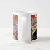 Abstracte Evening Red, Cream & Midnight Swirl Grote Koffiekop (Achterkant)