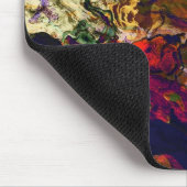 Abstracte Evening Red, Cream & Midnight Swirl Muismat (Hoek)