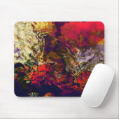 Abstracte Evening Red, Cream & Midnight Swirl Muismat (Met muis)