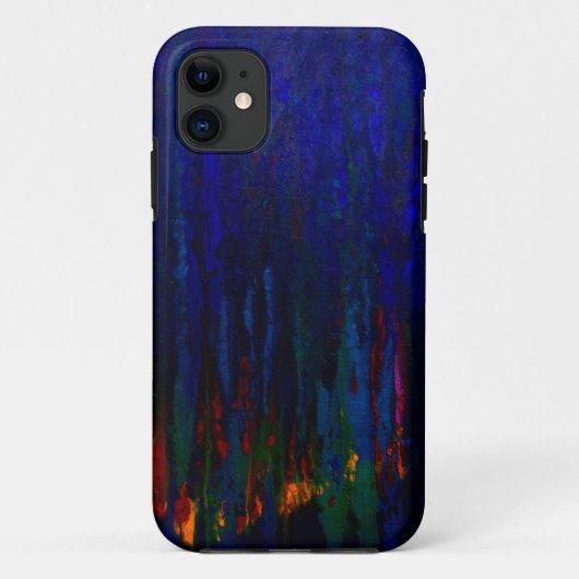 "Abstracte Evergreens" Blue iPhone5 Hoesje (Achterkant)