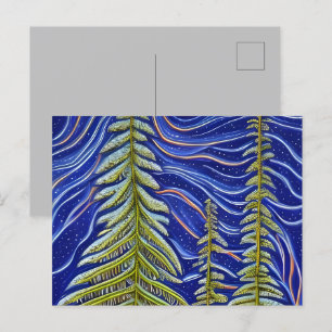 Abstracte Evergreens Briefkaart