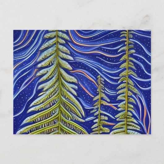 Abstracte Evergreens Briefkaart (Voorkant)