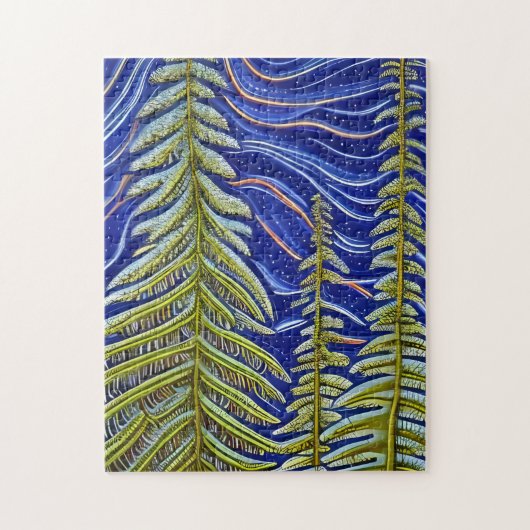 Abstracte Evergreens Legpuzzel (Verticaal)