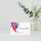 Abstracte exotische Spletters voor exotische vlind Visitekaartje (Staand voorkant)