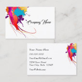 Abstracte exotische Spletters voor exotische vlind Visitekaartje (Voorkant / Achterkant)