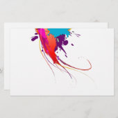 Abstracte exotische Spletters voor het verven van  Briefpapier (Voorkant / Achterkant)