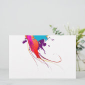 Abstracte exotische Spletters voor het verven van  Briefpapier (Staand voorkant)