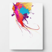 Abstracte exotische Spletters voor het verven van  Fotoplaat (voorkant)