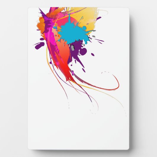 Abstracte exotische Spletters voor het verven van  Fotoplaat (voorkant)