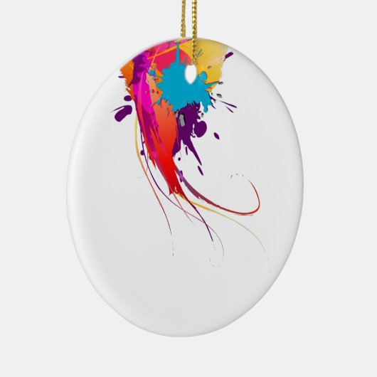 Abstracte exotische Spletters voor het verven van  Keramisch Ornament (Rechts)