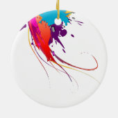 Abstracte exotische Spletters voor het verven van  Keramisch Ornament (Achterkant)