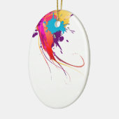 Abstracte exotische Spletters voor het verven van  Keramisch Ornament (Links)