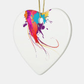 Abstracte exotische Spletters voor het verven van  Keramisch Ornament (Links)