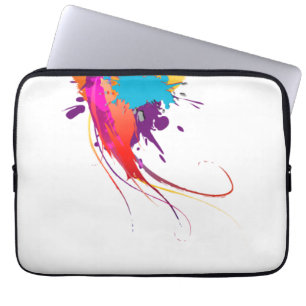 Abstracte exotische Spletters voor het verven van  Laptop Sleeve